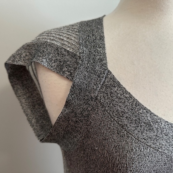 VPL Two Silver Open Shimmery Dress Open Knit Blouse Tunic Sweater Women's S NWT - Picture 4 of 12